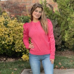 Balloon Sleeve Pullover Sweater